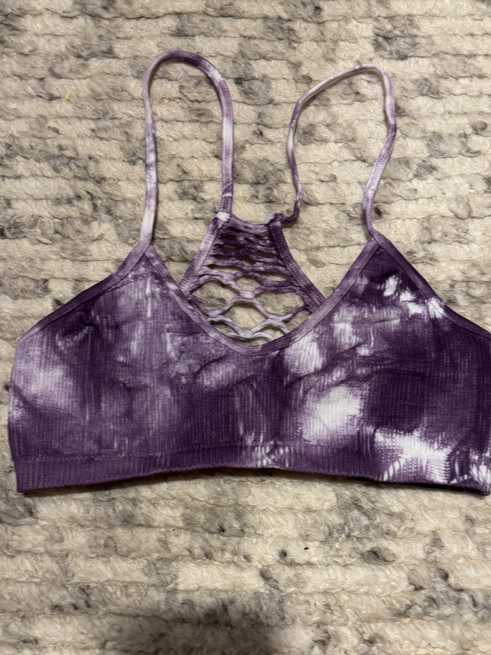 Purple Tie Dye Sports Bra Small